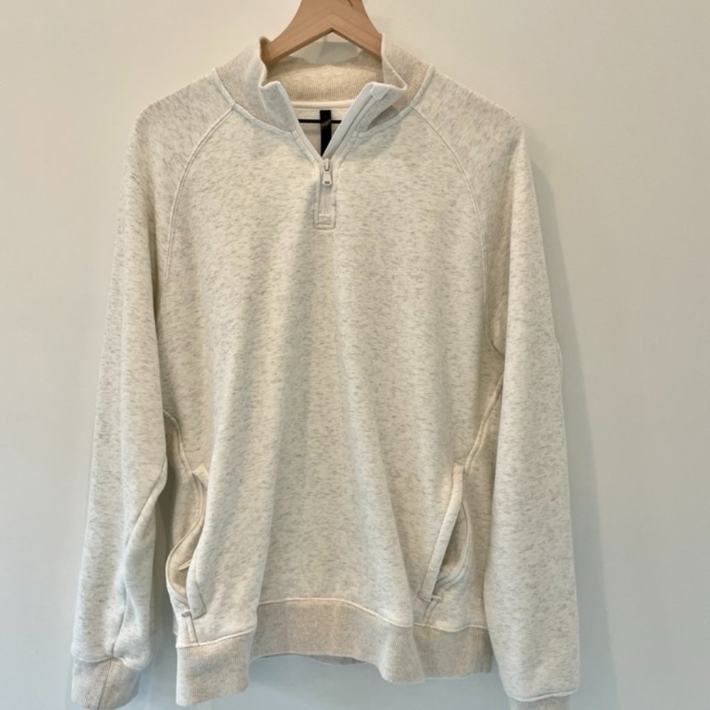 Fabletics Cream Soft Fleece 1/4 Zip SS